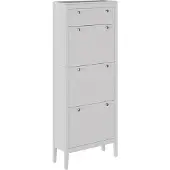 Vicco Aron Schoenenkast – 60 x 153 cm, 3 compartimenten Wit