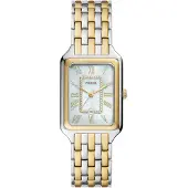 Fossil Analoog horloge 'RAQUEL' goud / zilver / wit