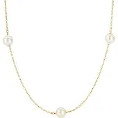 Blush 14 karaats geelgouden collier met parel