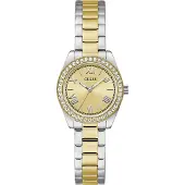 GUESS Analoog horloge 'Mini Luna' goud / zilver