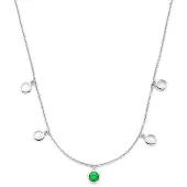 Violet Hamden Ketting groen / zilver / transparant