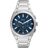 Fossil Analoog horloge 'Everett' marine / zilver