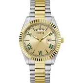 GUESS Analoog horloge 'Connoisseur' goud / riet / zilver