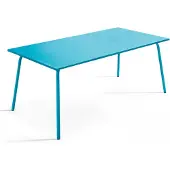 Oviala - Rechthoekige tuin tafel van blauw metaal - Palavas