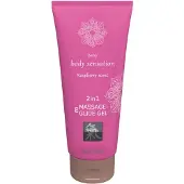 Shiatsu Massage- & Glide Gel 2 in 1 - Framboos - Transparant