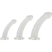 Crystal Clear - anale dildo set - 3-delig - transparant