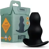 BUTTR - anaal plug dildo hol ontwerp - siliconen zwart