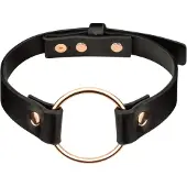 Rosy Gold - halsband - verstelbaar - zwart/roségoud