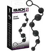 Black Velvets - anale dildo met 6 kralen (zwart)
