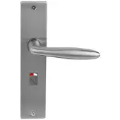 In-Door Deurklink Sigaar model Massief rvs Op langschild WC63/8
