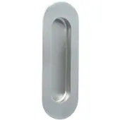 In-Door Schuifdeurkom Ovaal 120x40mm rvs