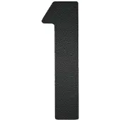 Artitec Huisnummer 1 120 mm mat zwart