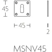 Formani Sleutelplaatje TIMELESS MSNV45 messing ongelakt