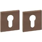 Intersteel Deurbeslag | Cilinderrozet | (Vierkant, RVS, Brons)