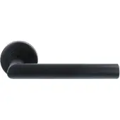 ODShop deurklink Modern haaks op rond rozet mat zwart