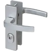 Nemef veiligheidsbeslag PC72 kortschild kruk/kruk 3407-II met kerntrek beveiliging SKG3 aluminium F1