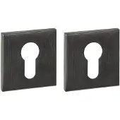 Intersteel Set van 2 cilinderrozetten Tira vierkant antraciet 53x53mm