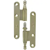 AMIG Paumellescharnier met kroonkop 100 x 56 x 2 mm links goud