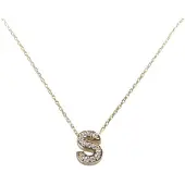 Christian Gouden ketting met s zirkonia hanger