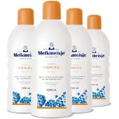 Melkmeisje 4x Bad en Douche Crème Honing 1000 ml