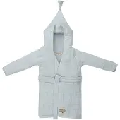 Baby Bello - Kinderbadjas 92-98 - Cashmere Blue/Licht Blauw - Hydrofiel met capuchon