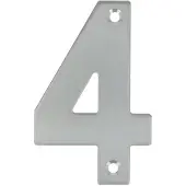 AMIG Huisnummer 4 opschroefbaar 100 mm rvs