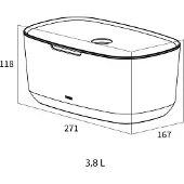Tiger Tess - Opbergbox met deksel - Wit / Lichtgrijs