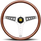 Momo California Wood Steering Wheel 360 mm - Mahogany Wood/Polished Spokes