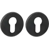 Intersteel Set van 2 cilinderrozetten Tira rond zwart Ø 52mm
