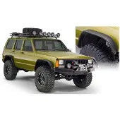 Bushwacker 84-01 Jeep Cherokee Flat Style Flares 4pc - Black