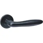 Intersteel Deurklink Q 03 Op Rond Rozet Zwart