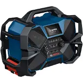 Bosch Professional GPB 18VH-6 SRC Bouwradio FM, DAB+ AUX, DAB+, FM, Bluetooth Acculaadfunctie, Powerbankfunctie, Stofdicht, Spatwaterbestendig