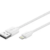 Goobay Lightning naar USB 3m Wit [Apple MFI gecertificeerd Sync- / oplaadkabel / datakabel]
