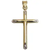 Christian Bicolor gouden holle kruis