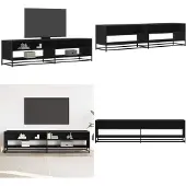 vidaXL Tv-meubel 180,5x40x46 cm bewerkt hout zwart