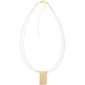 Behave – Ketting dames – 3-lijns staaldraad & gouden hanger – Nikkelvrij