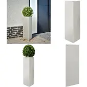 vidaXL Plantenbak driehoek 30x26x75 cm roestvrij staal