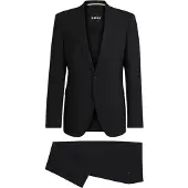 BOSS Tweedelig regular-fit pak van stretchwol