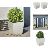 vidaXL Plantenbakken 2 st 40x40x40 cm roestvrij staal