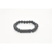 Josh -9313-Armband-Lava zwart-Heren-22,5cm
