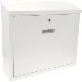 PRIMEMATIK - Metalen brievenbus voor brieven en post witte 350x90x320 mm