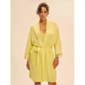 Simone Pérèle Satin Secrets Kimono Summer Yellow Geel L