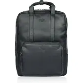 SPARWELL Kompact Karson Leren laptop rugzak 15.6 inch | Zwart