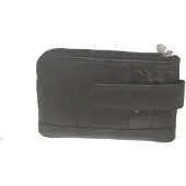 Oi zwart leren Sleutelbeursje met extra pasjesvakjes / sleuteletui met ruimte voor creditcards / soepel beursje met pasjesvakjes aan de buitenkant / RFID SAFE / zwart leer / 280