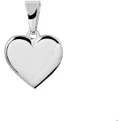 The Jewelry Collection Zilver Gerhodineerde Graveerhartje 1328135