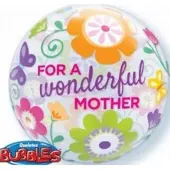 Qualatex Bubble ballon for a wonderful mother 45 cm