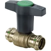 Viega Ventiel, Easytop kogelkraan 35mm m/m - Easytop, model 2275, siliconen brons
