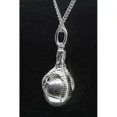 MOOYE ® - Collectie Zilveren Klauw met kaatsbal groot ketting hanger