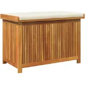 vidaXL Kussenbox voor buiten 90x50x60,5 cm massief acaciahout