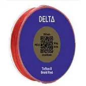 Delta Teflon 8 Braid 300 M Gevlochten Vislijn Rood 0.245 mm
